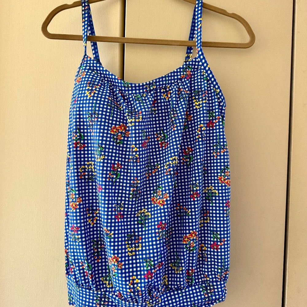 SWIM TOP - Tummy Control Blouse with Built-In Bra (Never Worn)